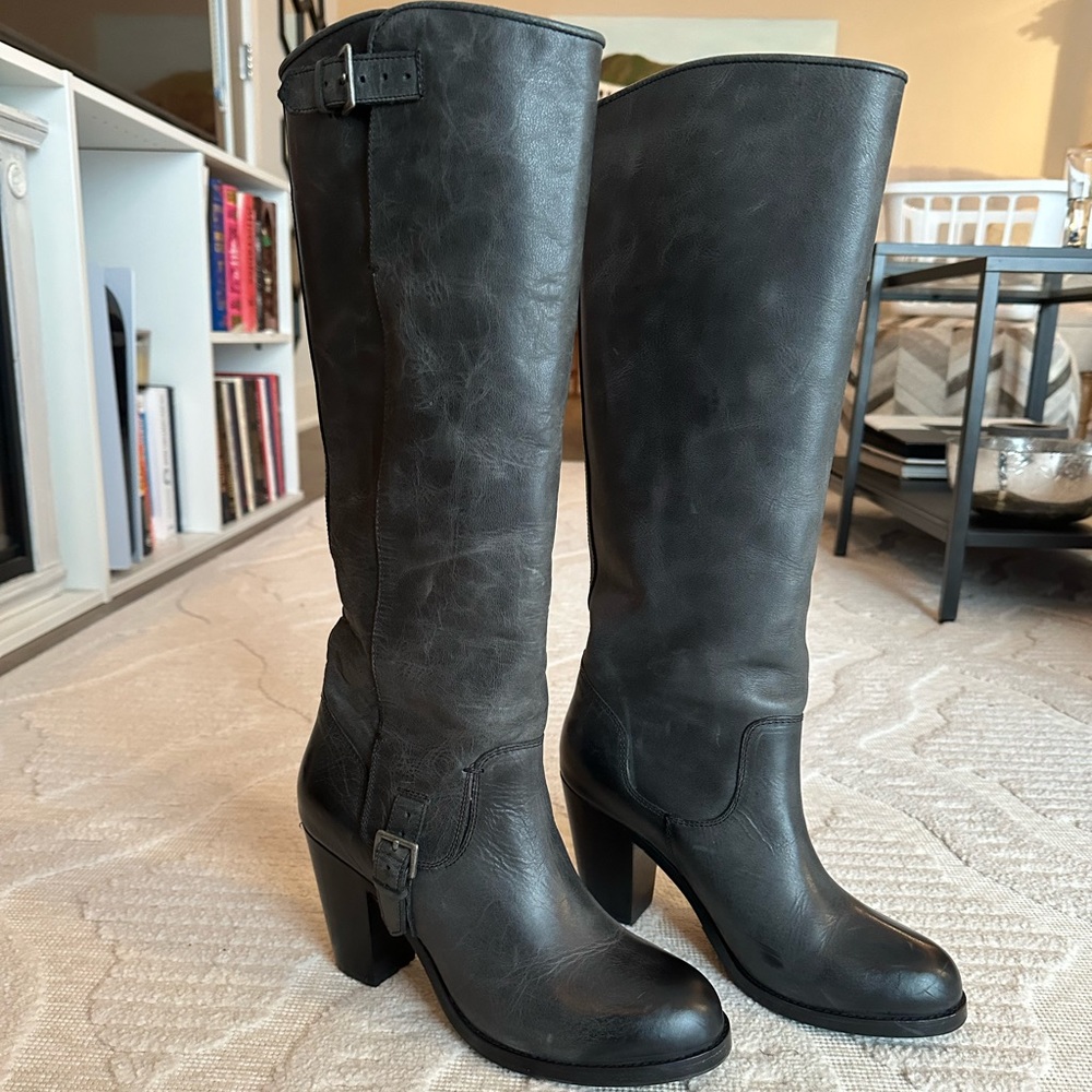 ARIAT Grey Women’s Boots Block Heel
